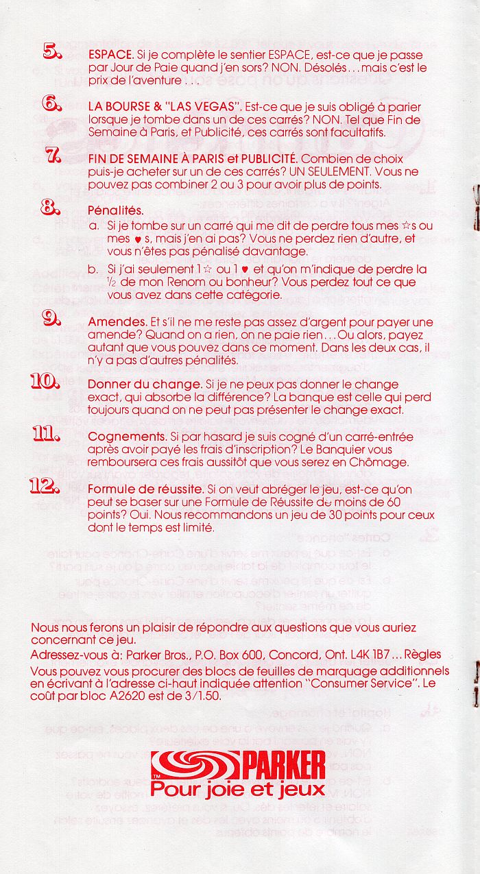 Carrières Rules Page 6