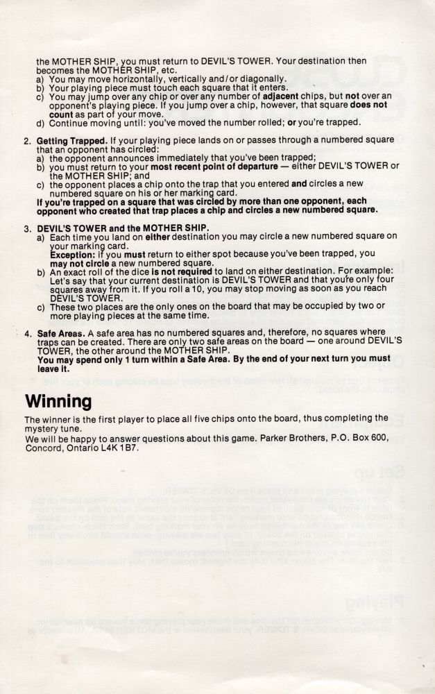 Close Encounters of the Third Kind Rules Page 2