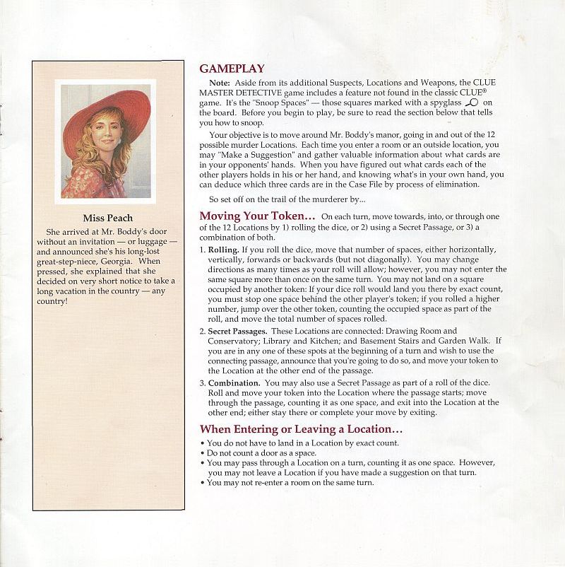Clue - Master Detective Rules Page 9