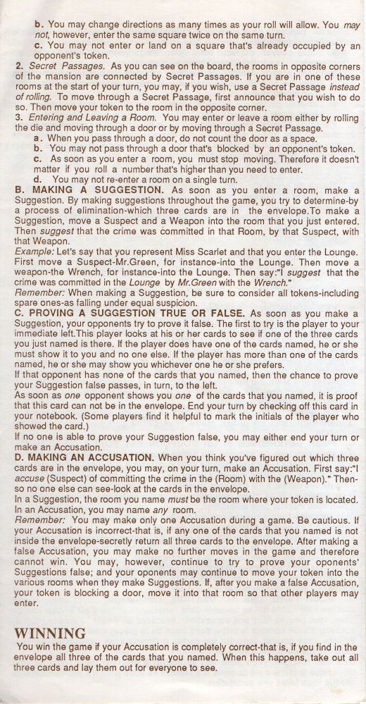 Clue Rules Page 2
