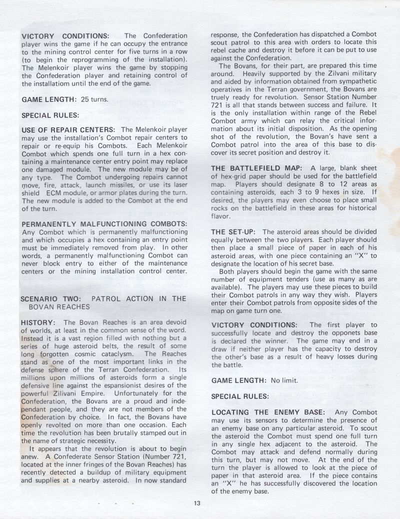 Combots Rules Page 13