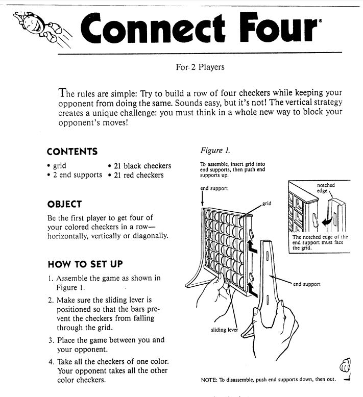 Connect Four Rules Page 1