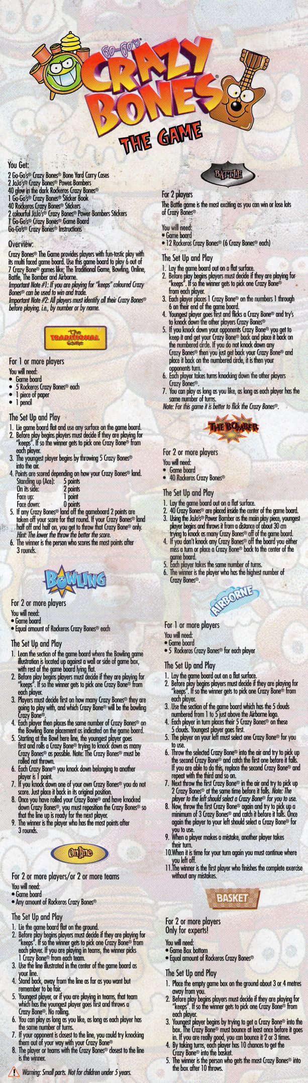 Crazy Bones Rules Page 1