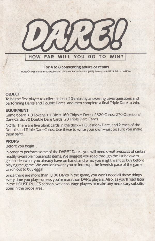 Dare Rules Page 1
