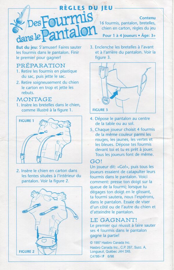 Des Fourmis dans le Pantalon Rules Page 1