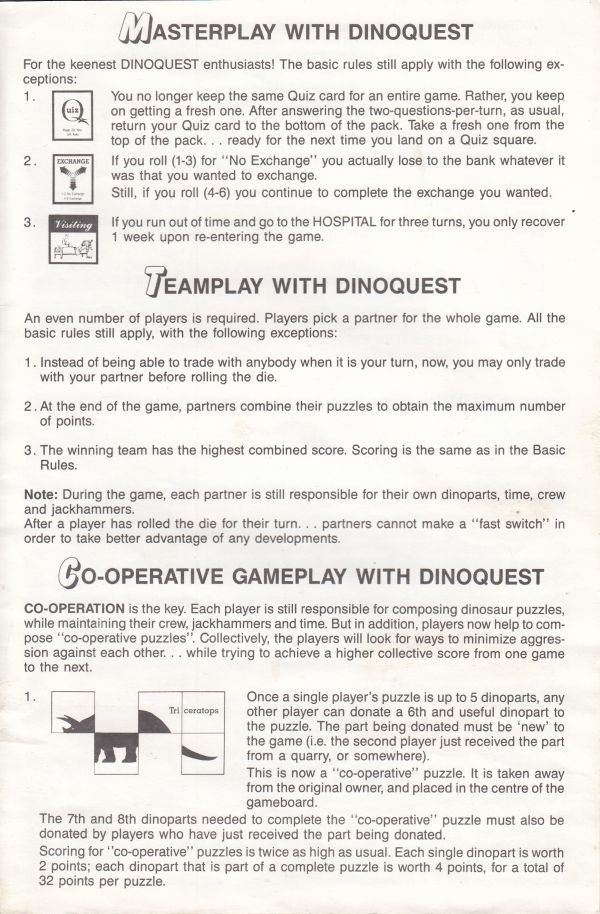 Dinoquest 1st Edition Rules Page 3