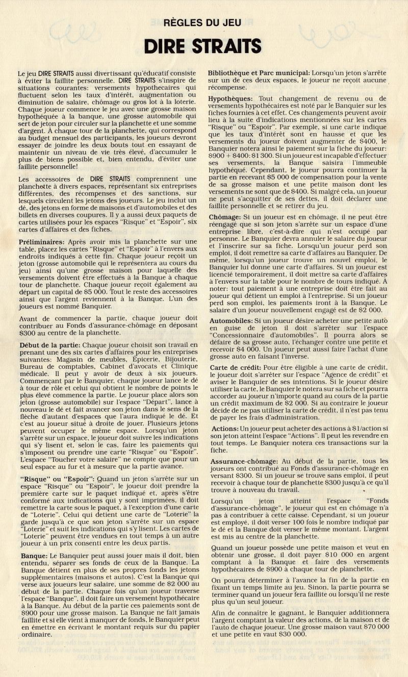 Dire Straits Rules Page 1