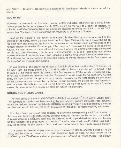Discover Hawaii Rules Page 3