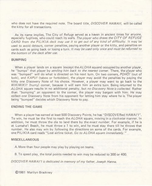 Discover Hawaii Rules Page 4