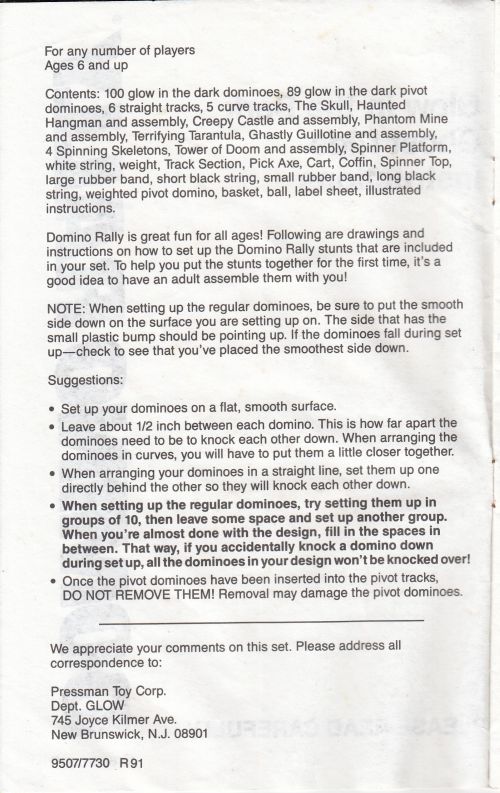 Domino Rally Rules Page 2