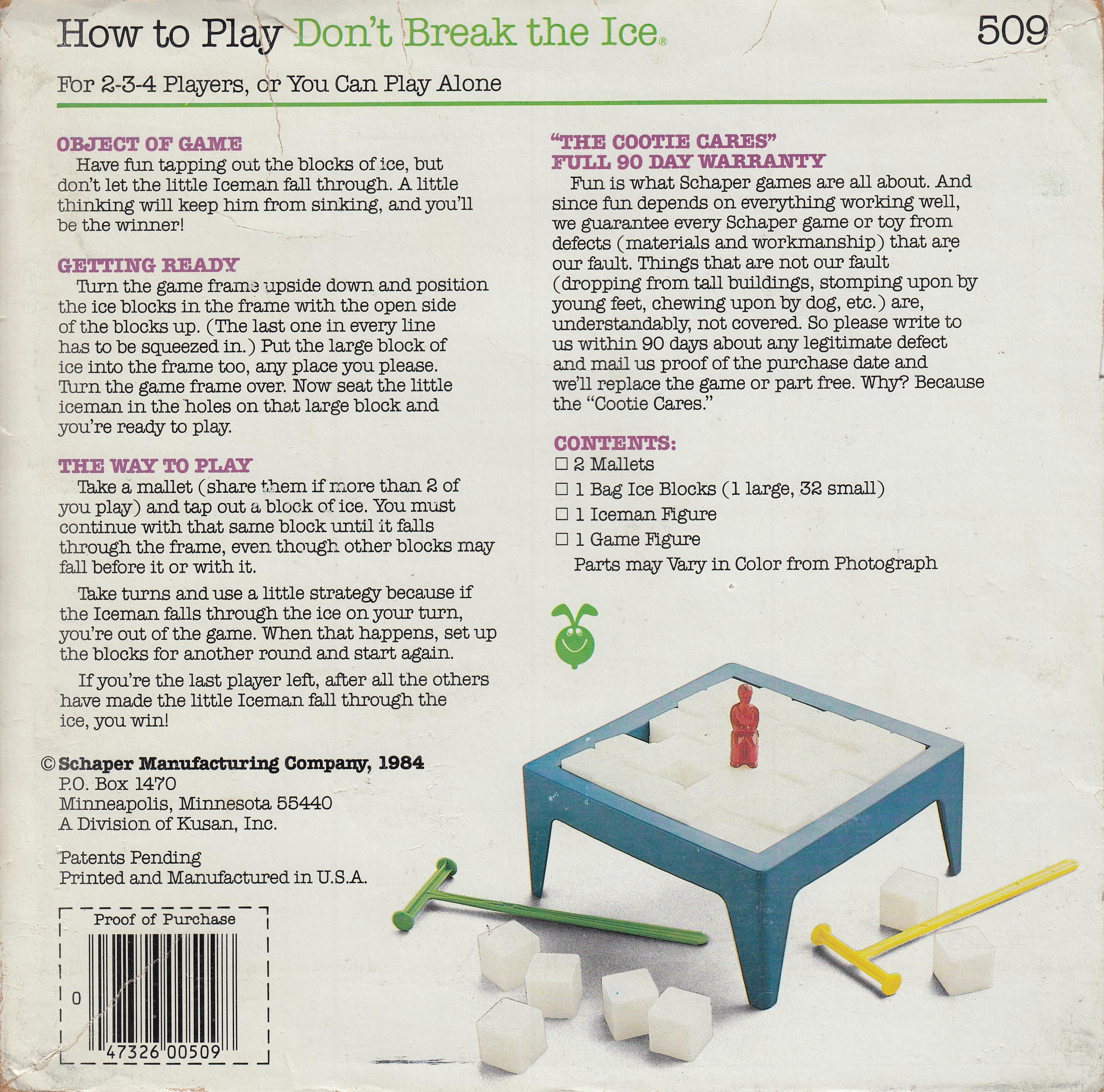 Don't Break the Ice Rules Page 1