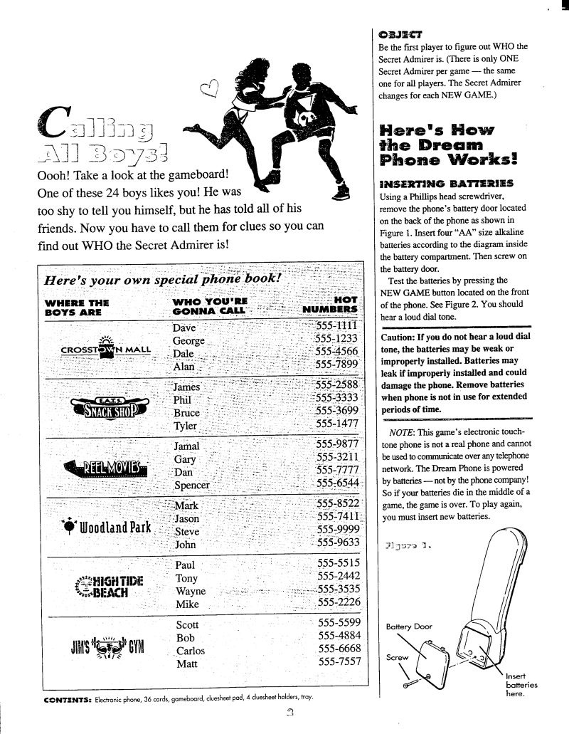 Electonic Dream Phone Rules Page 2