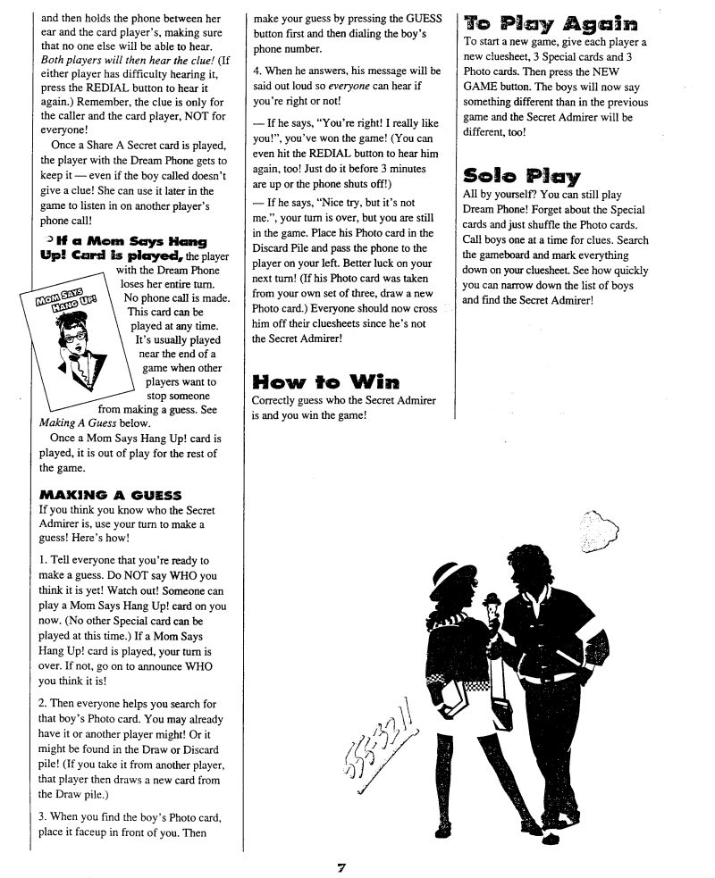 Electonic Dream Phone Rules Page 7