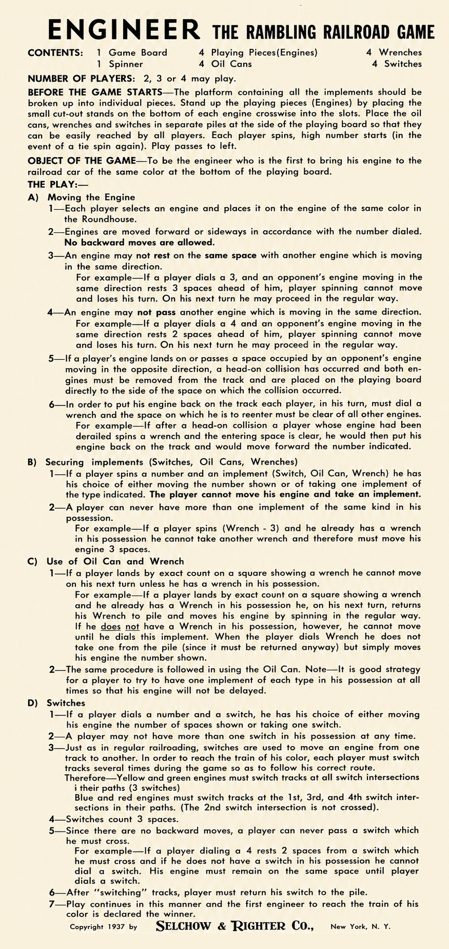 Engineer Rules Page 1