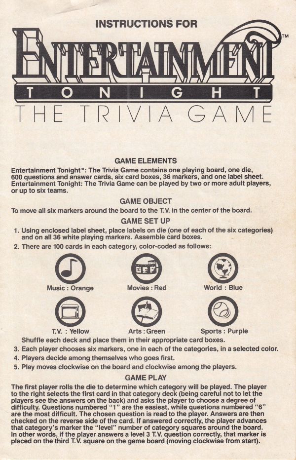 Entertainment Tonight Rules Page 1