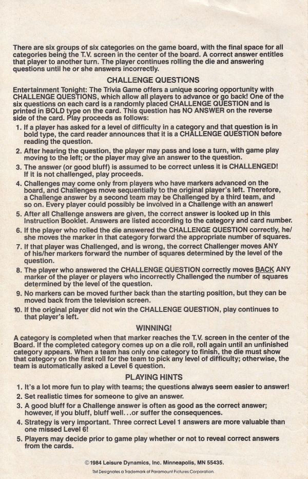 Entertainment Tonight Rules Page 2