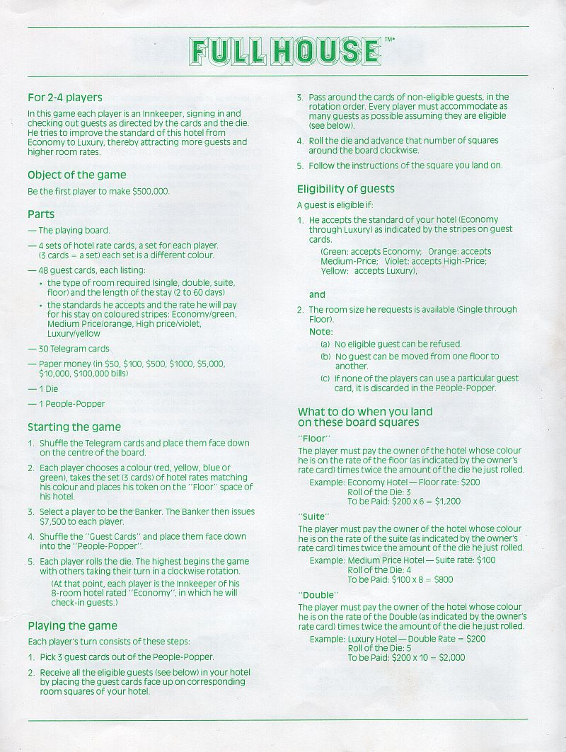 Full House Rules Page 2