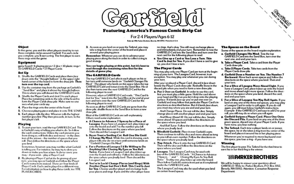 Garfield Rules Page 1