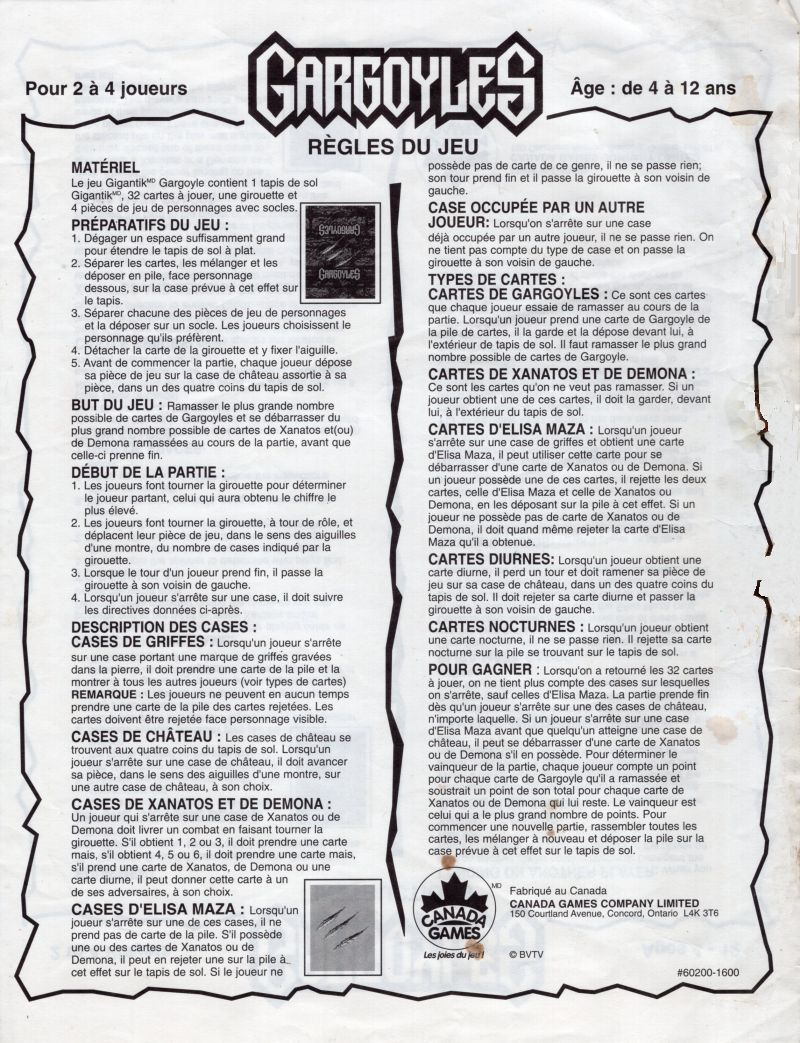 Gargoyles Gigantik Rules Page 1