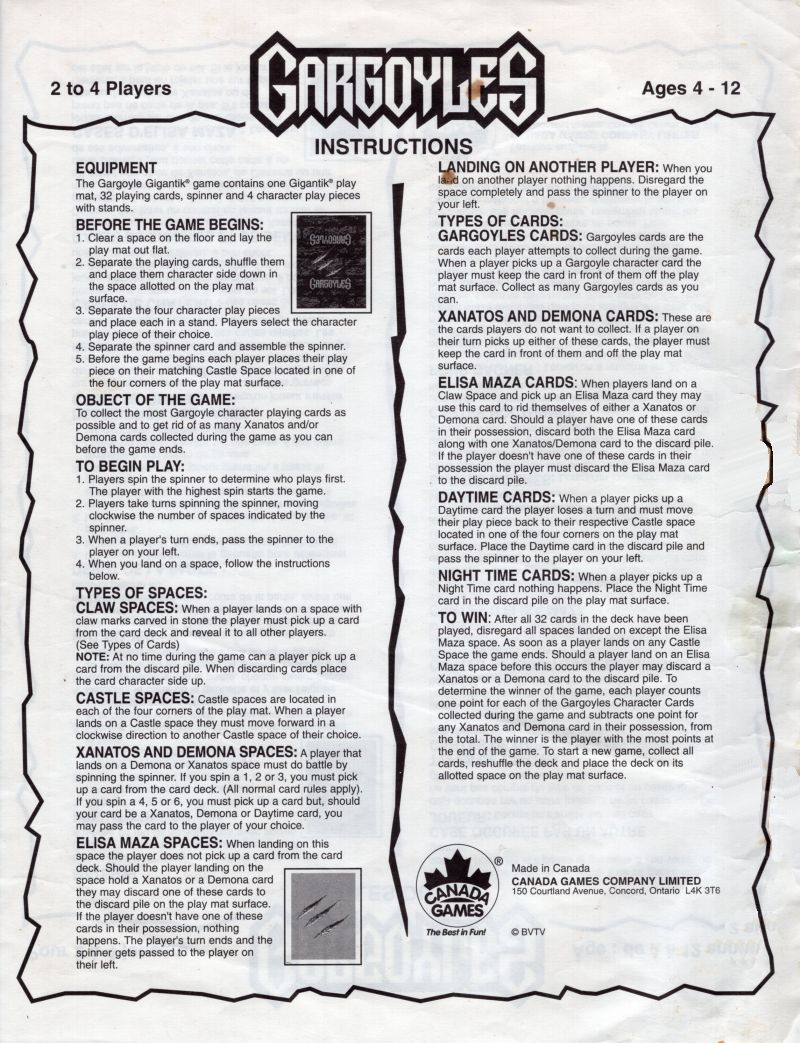 Gargoyles Gigantik Rules Page 1