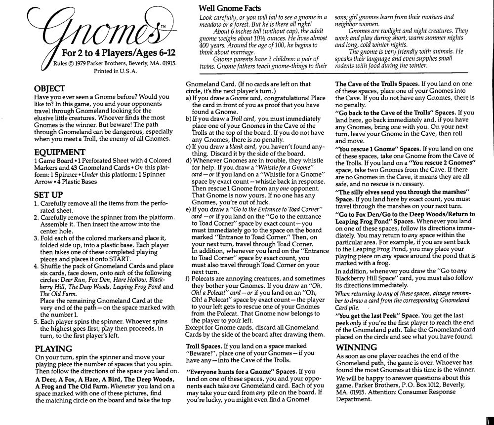 Gnomes Rules Page 1
