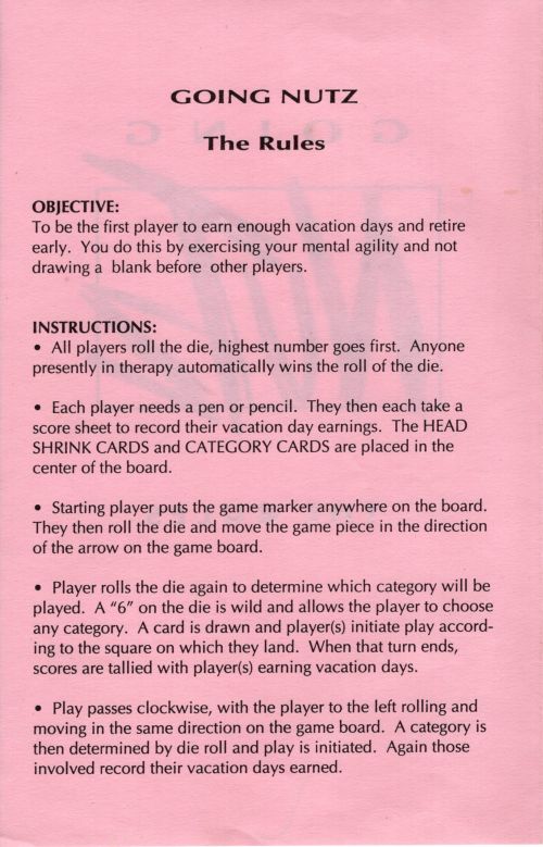 Going Nutz Rules Page 2