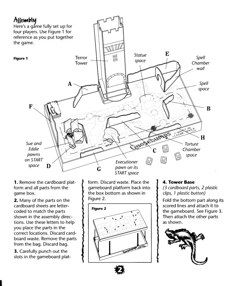 Goosebumps - A Night in Terror Tower MB 1996 Rules Page 2