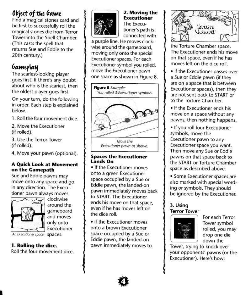 Goosebumps - A Night in Terror Tower MB 1996 Rules Page 4