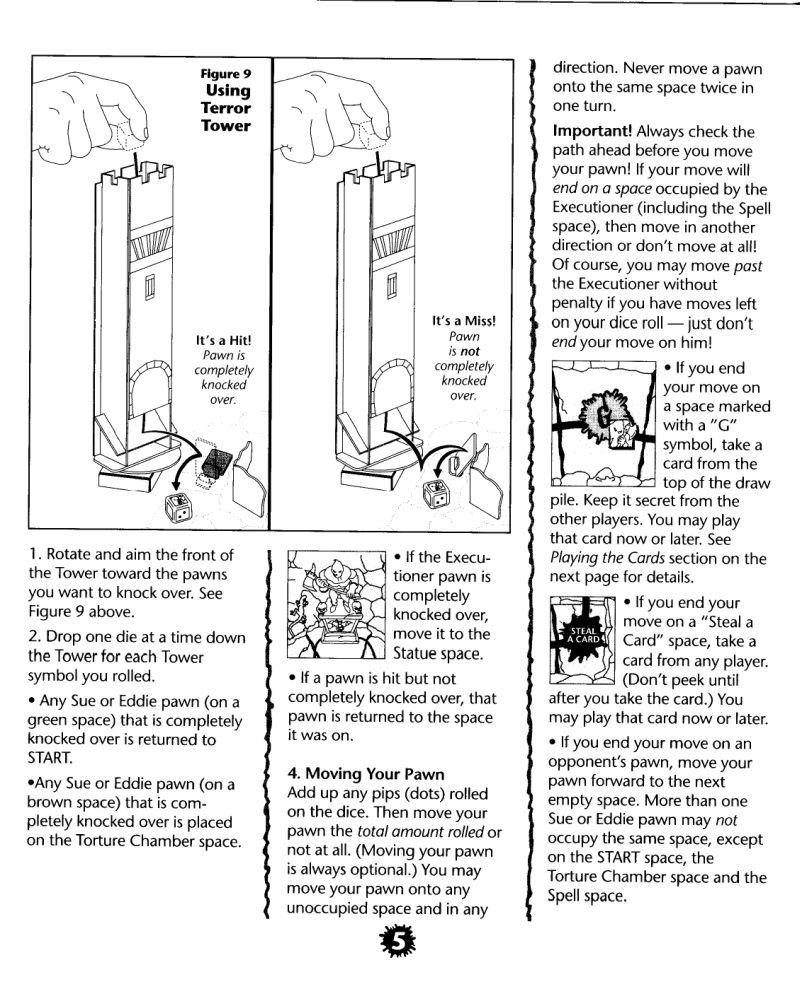 Goosebumps - A Night in Terror Tower MB 1996 Rules Page 5