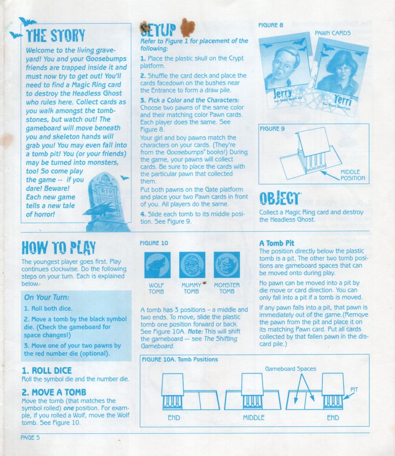 GOOSEBUMPS: Terror in the Graveyard Rules Page 5