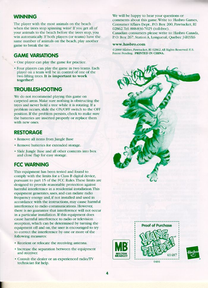 Hang in There Rules Page 4