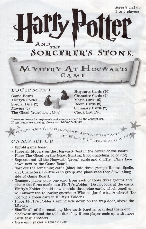 Harry Potter and the  Sorcerer's Stone Rules Page 1