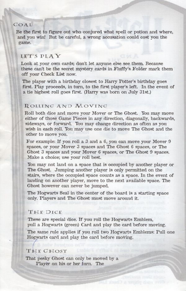Harry Potter and the  Sorcerer's Stone Rules Page 2