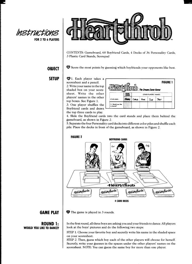 Heart Throb Rules Page 1