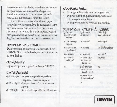 Hedbanz Rules Page 3