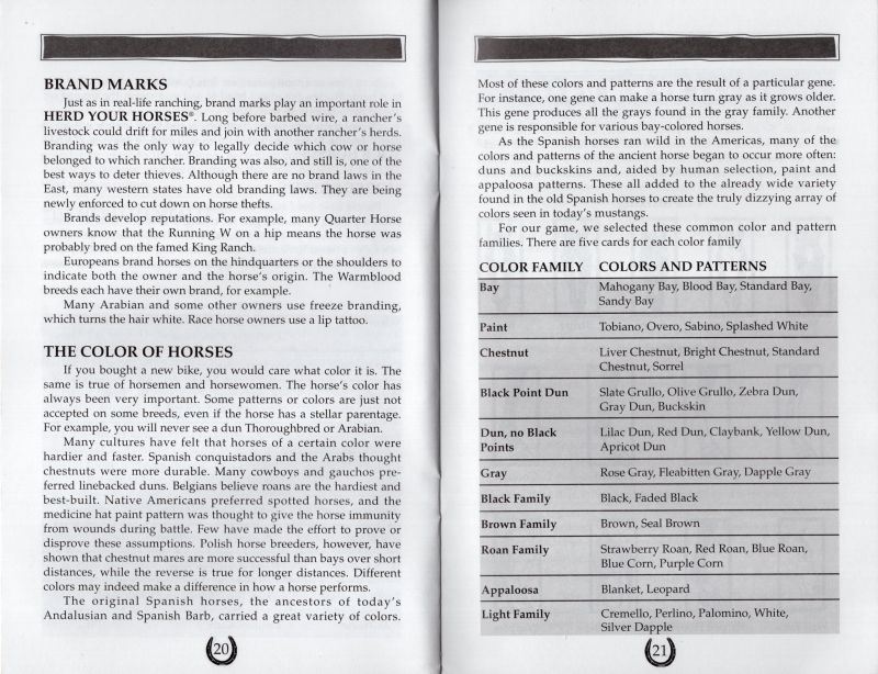 Herd Your Horses! Rules Page 11