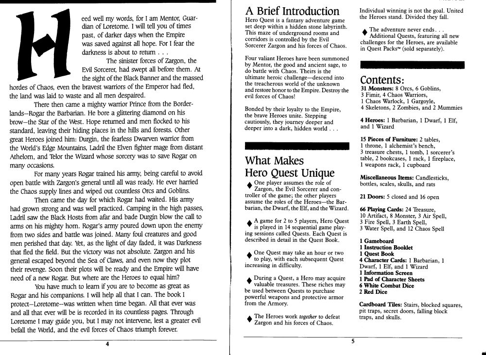 Hero Quest Rules Page 2