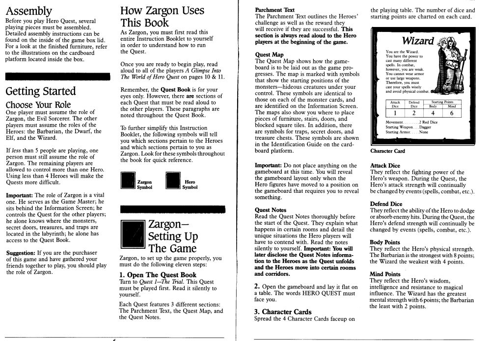 Hero Quest Rules Page 3
