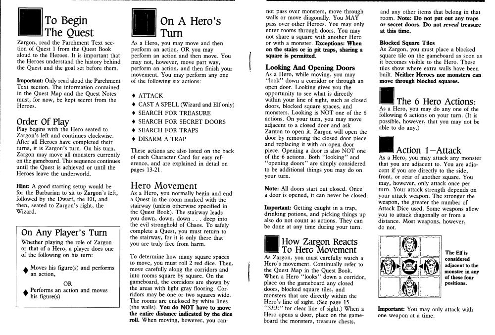 Hero Quest Rules Page 6