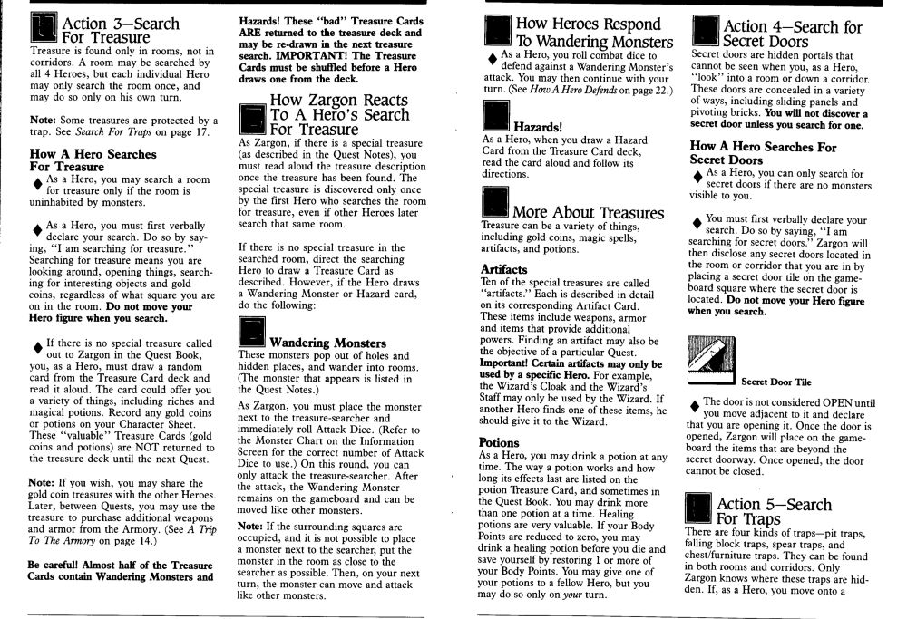 Hero Quest Rules Page 8