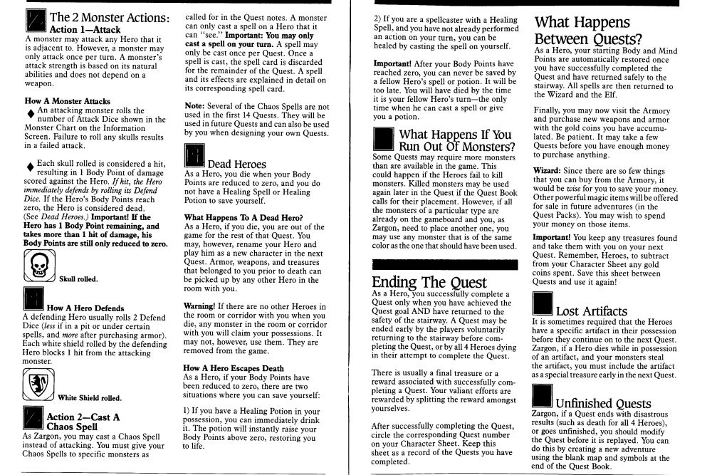Hero Quest Rules Page 11