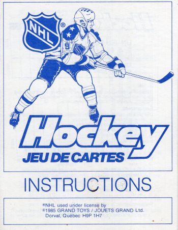 Hockey Card Game Rules Page 1