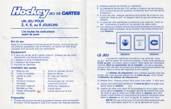 Hockey Card Game Rules Page 2
