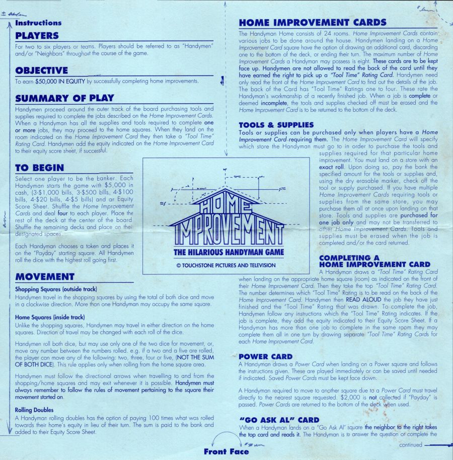 Home Improvement Rules Page 1