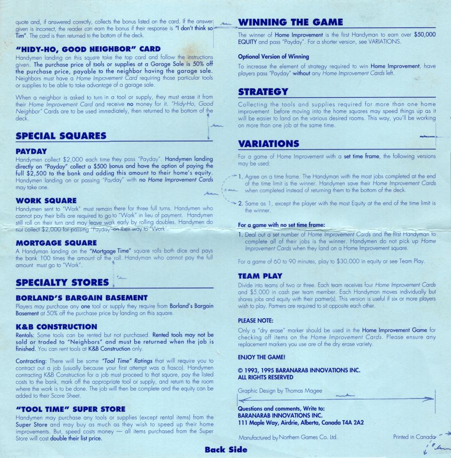 Home Improvement Rules Page 2