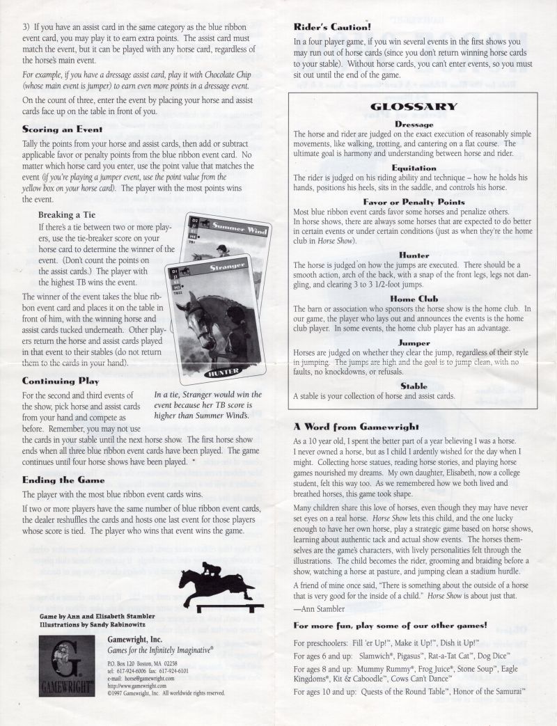 Horse Show Rules Page 2