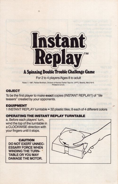 Instant Replay Rules Page 1