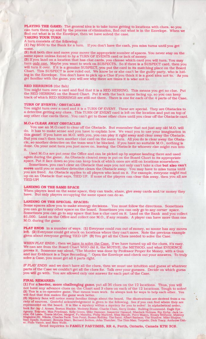 Investigators Rules Page 2