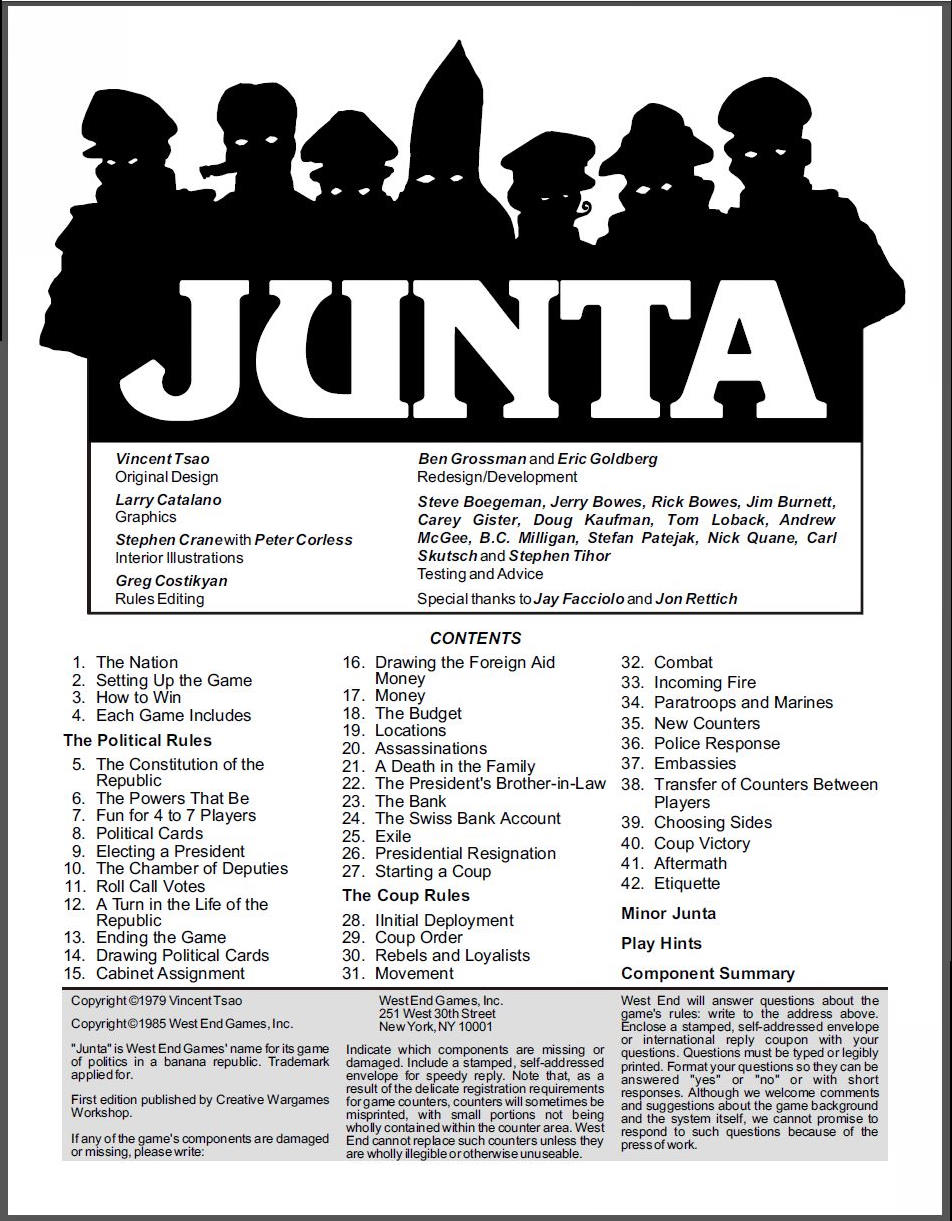 Junta Rules Page 1