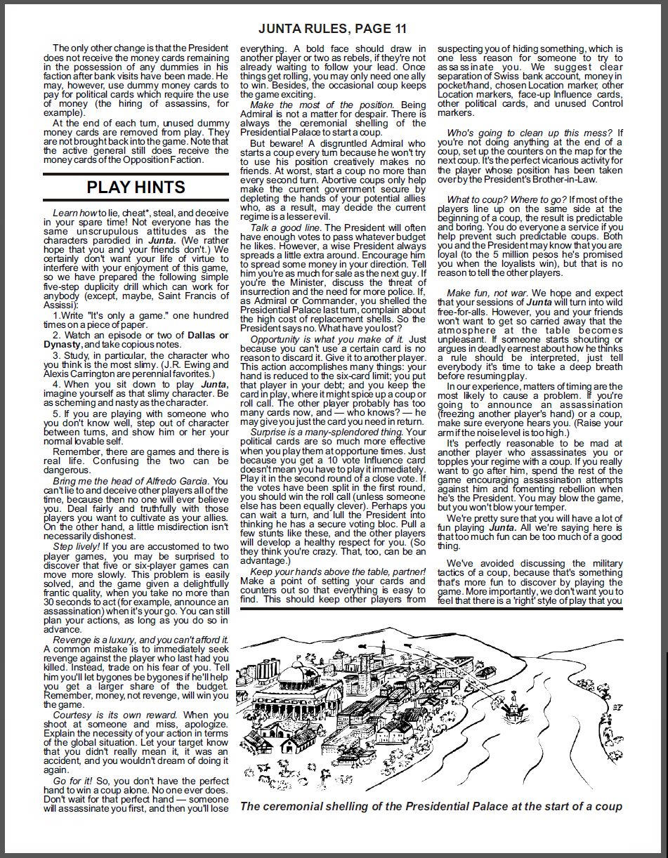 Junta Rules Page 11